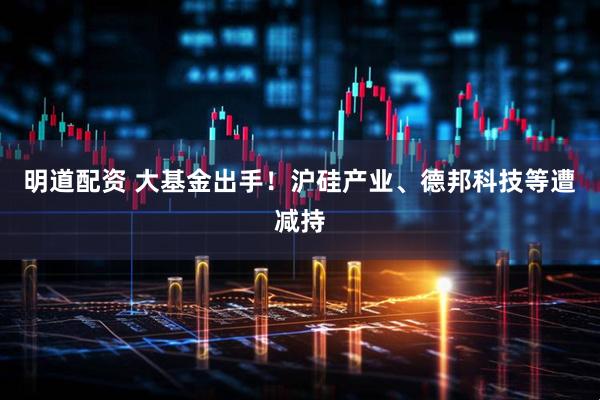 明道配资 大基金出手！沪硅产业、德邦科技等遭减持