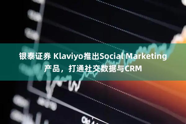 银泰证券 Klaviyo推出Social Marketing产品，打通社交数据与CRM