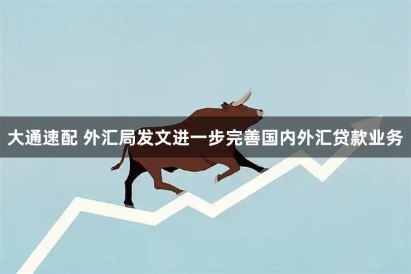 大通速配 外汇局发文进一步完善国内外汇贷款业务